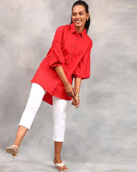 Buy Red Kurtis & Tunics for Women by Fabindia Online