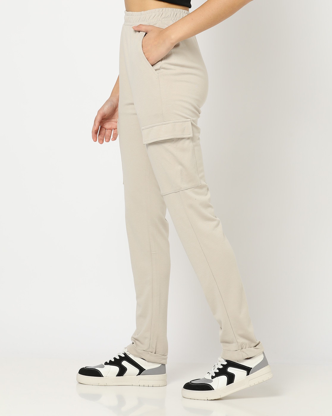 Buy Beige Track Pants for Women by Fyre Rose Online