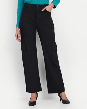 Buy Black Trousers & Pants for Women by Broadstar Online