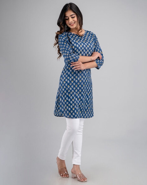 Blue and shop blue brand kurtis