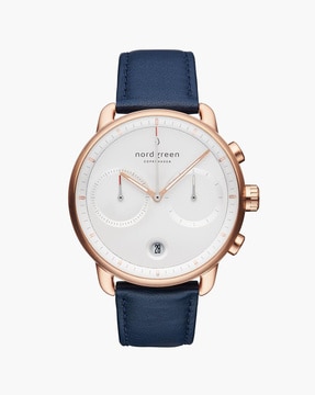 Men fashion ex306 blue analog leather strap watch clearance