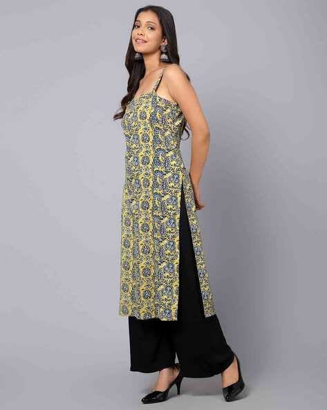 Simple Kurti Ladies Rayon Stylish Sleeveless Kurta With Pant Set at Rs  420/piece in Jaipur