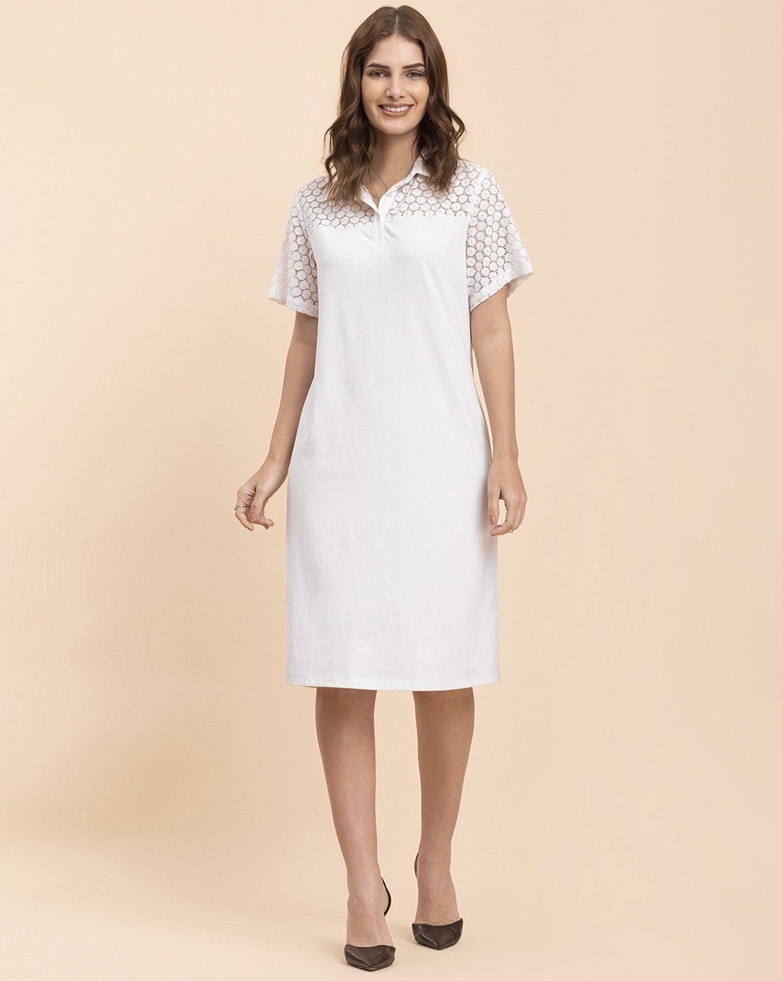 Boxy Fit White Shirt Dress – Styched Fashion