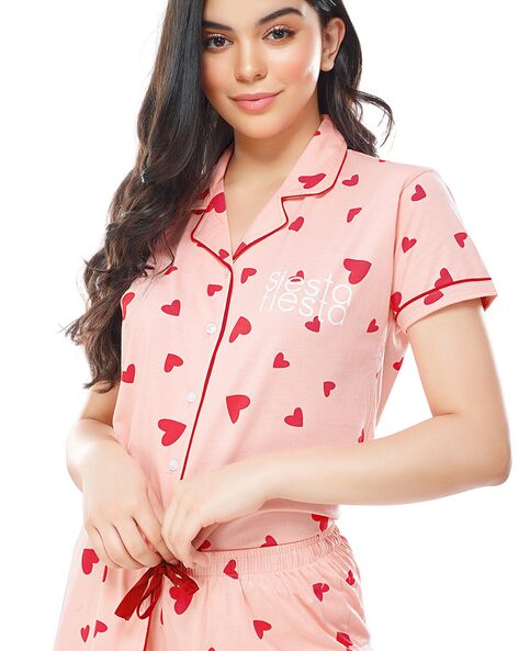 Buy Pink Night&LoungeWearSets for Women by ZEYO Online