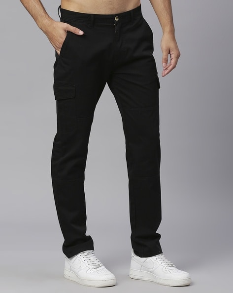 Enzo Cargo Trousers Mens Slim Fit Combat Chinos Cotton Stretch Work Pants |  eBay