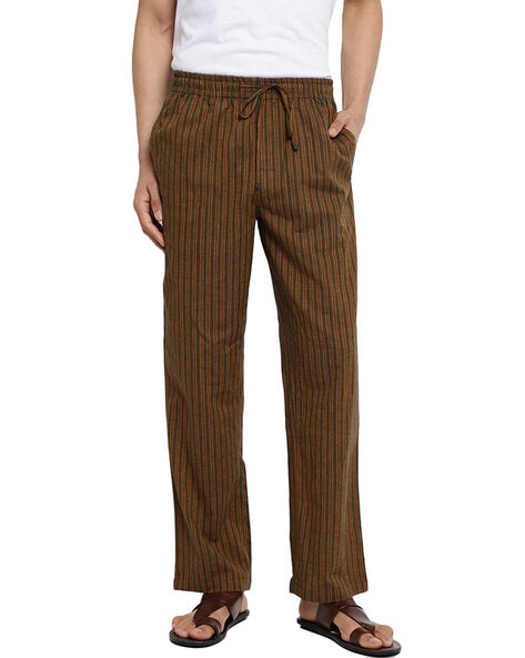 Buy Black 100% Recycled Polyester Stripe Pant For Men by Dash and Dot  Online at Aza Fashions.