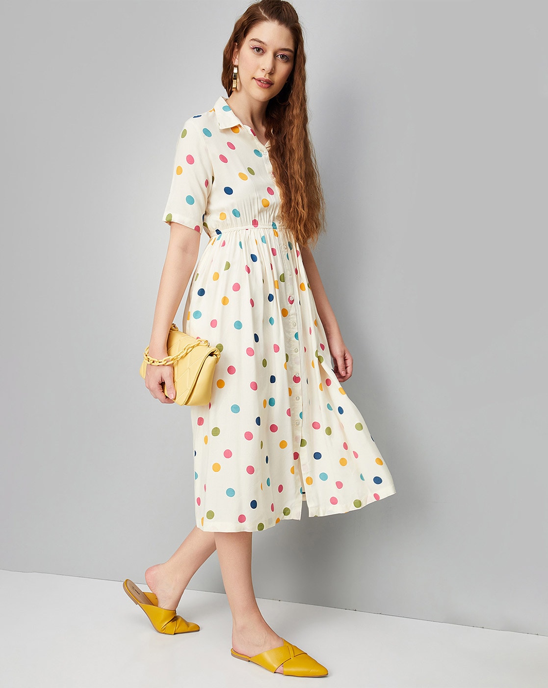 Colorful polka shop dot dress