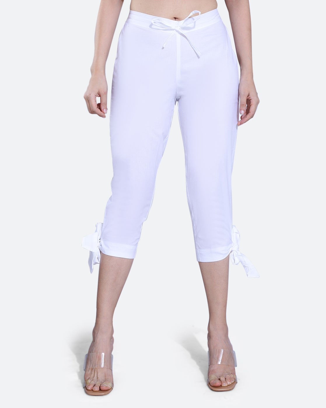 Capri pant - white - polyester/spandex