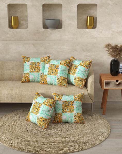 Buy Yellow Cushions Pillows for Home Kitchen by Clasiko Online