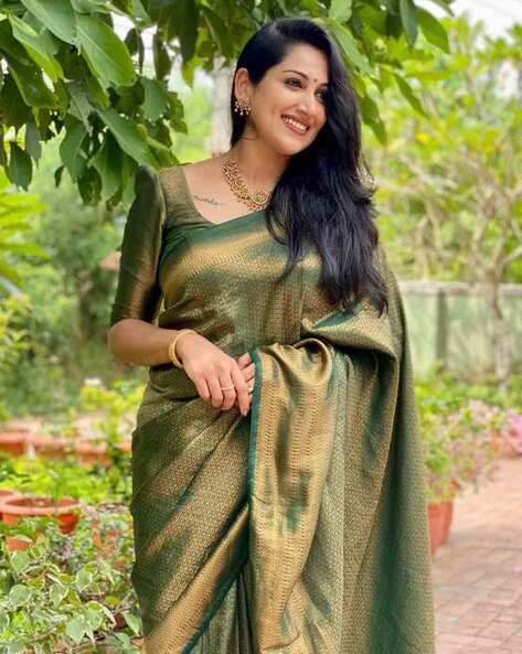 Buy Green Sarees for Women by Miss Beelee Online