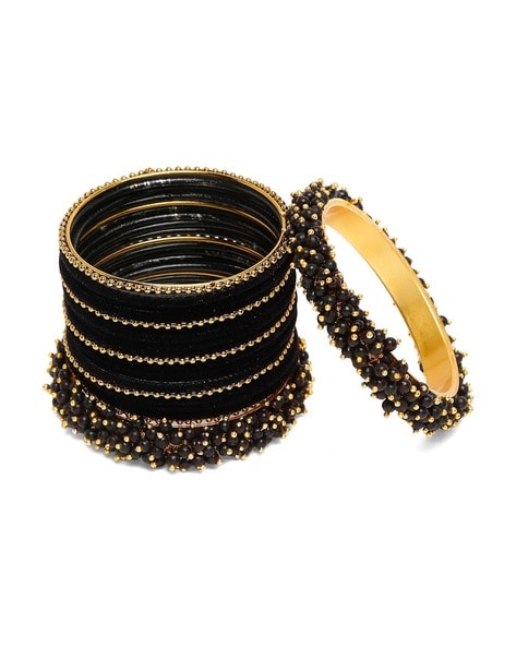 Kate Spade Black Glitter Enamel Bangle Bracelet for Women Online India at  Darveyscom