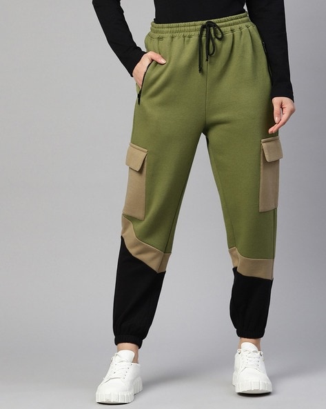 Buy Sage Green Track Pants for Women by Fort Collins Online | Ajio.com