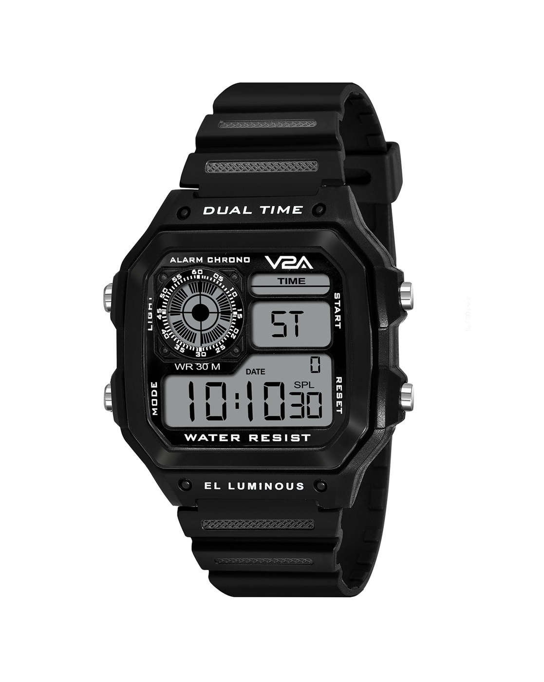 Plain black best sale digital watch