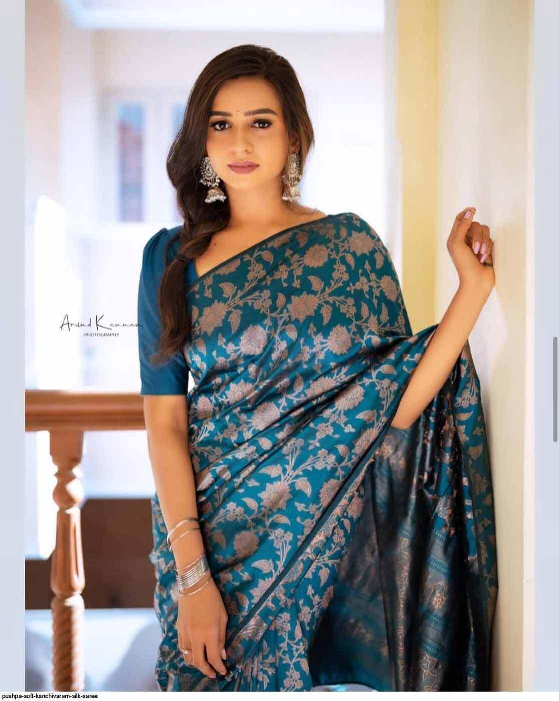 Sky Blue Colour Riwaaz Rewaa New Latest Designer Ethnic Wear Printed Pure  Brasso Exclusive Saree Collection 573 - The Ethnic World