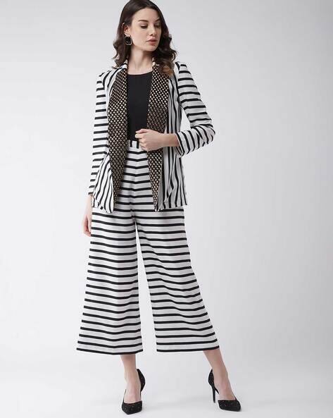 Striped Jumpsuit with Jacket