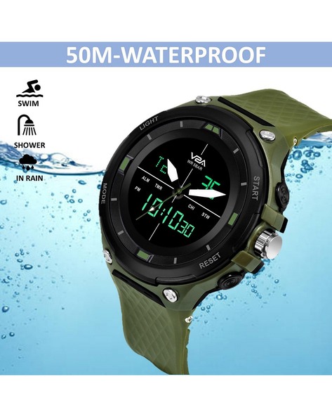 Buy V2A Analog Digital 5ATM Waterproof Fashion Sports Watch for Women and  Girls with Backlight Alarm Stopwatch (Black) Online at Best Prices in India  - JioMart.