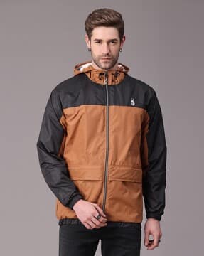 Buy Orange u0026 Black Rainwear and Windcheaters for Men by STAGBEETLE Online |  Ajio.com