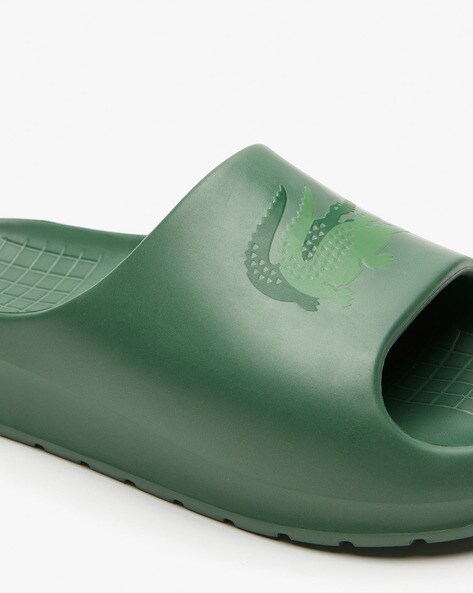 Buy Green Flip Flop Slippers for Men by Lacoste Online Ajio