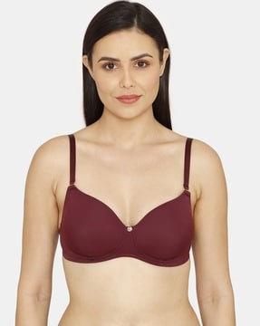 Zivame True Curv Double Layered Non Wired 3/4th Coverage Sag Lift Bra - Fig