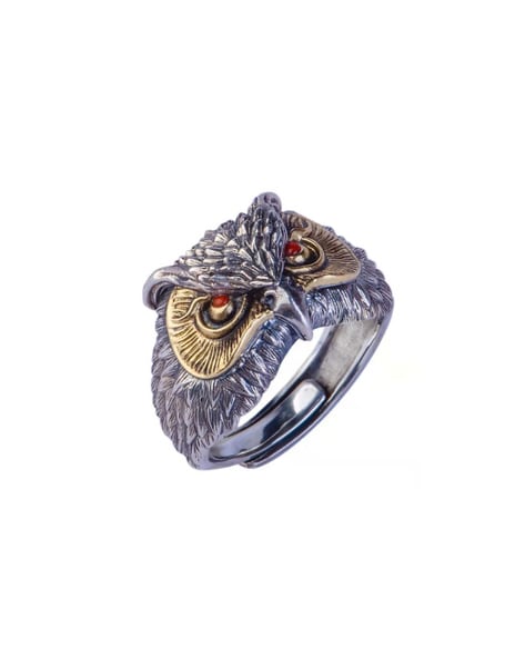 Sterling Silver Owl Ring for Women Size 7.5 Running Bear Owl Lover Gift for  Her