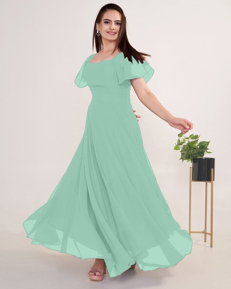 nejadhari tax Women Gown Light Green Dress - Buy nejadhari tax Women Gown  Light Green Dress Online at Best Prices in India | Flipkart.com