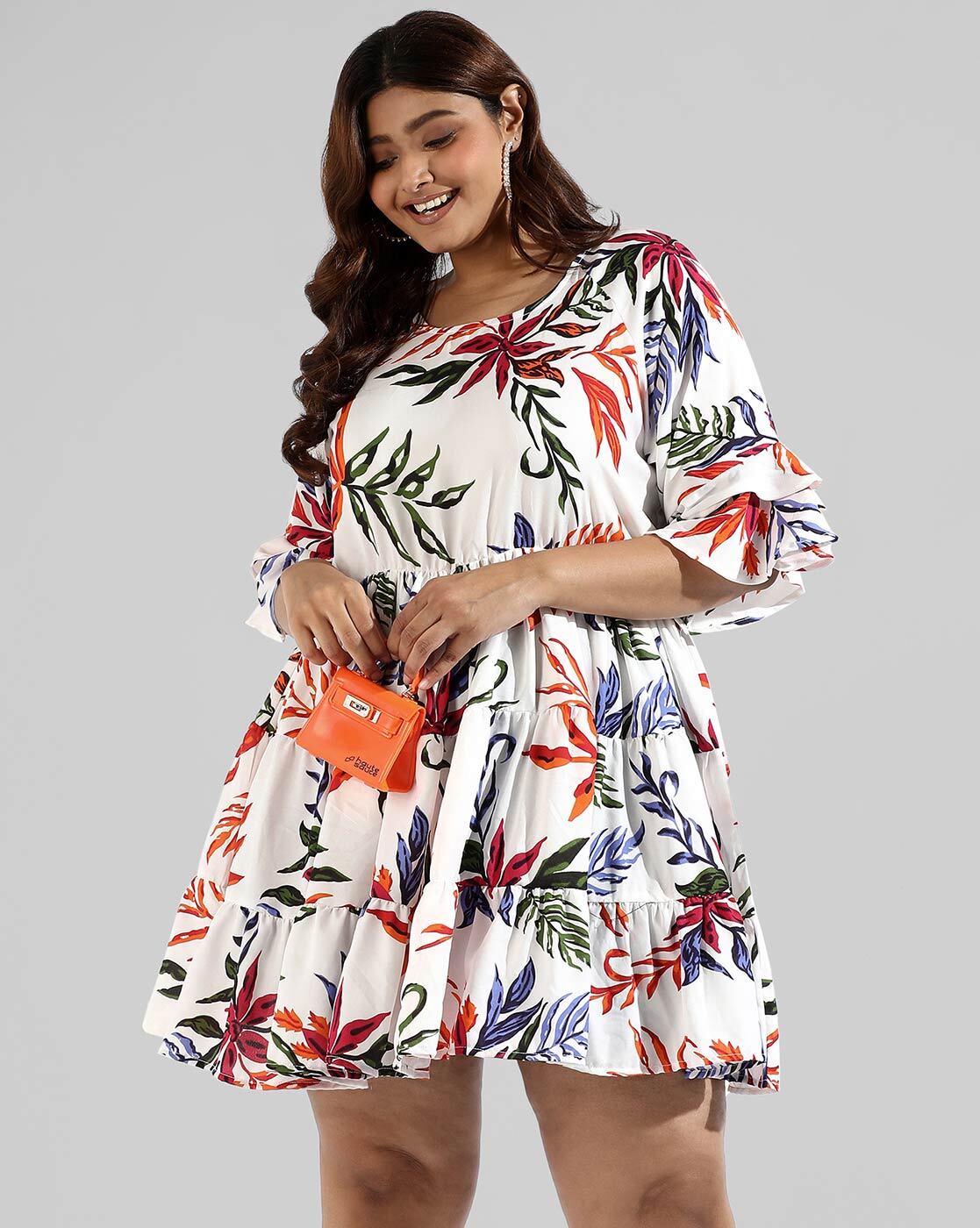 Buy Instafab Plus Size Women Printed Stylish Casual Dresses Online at Best  Prices in India - JioMart.