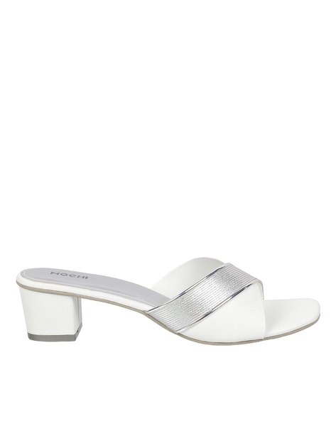 Buy Mochi Men White & Black Leather Sandals - Sandals for Men 956318 |  Myntra