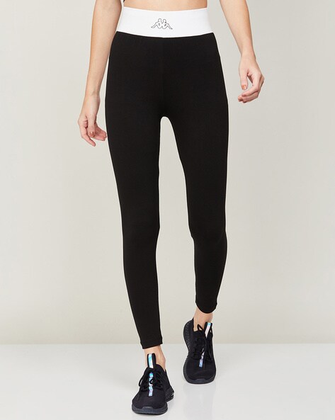 Kappa Solid Women Black Tights - Buy Kappa Solid Women Black Tights Online  at Best Prices in India