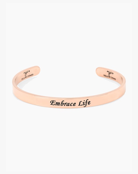 STAINLESS STEEL ROSE GOLD LADIES 3 MM OPENABLE FREE SIZE CUSTOMISED BANGLE  BRACELET FOR GIRLS