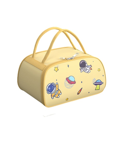 Kids Tiffin Lunch Box with Insulated Lunch Box Cover, Yellow - Little  Surprise Box