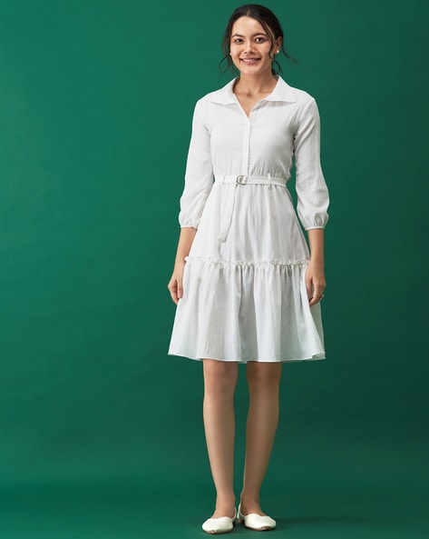 Buy Libas Women White & Red Printed Maxi Dress - Dresses for Women 7319884  | Myntra