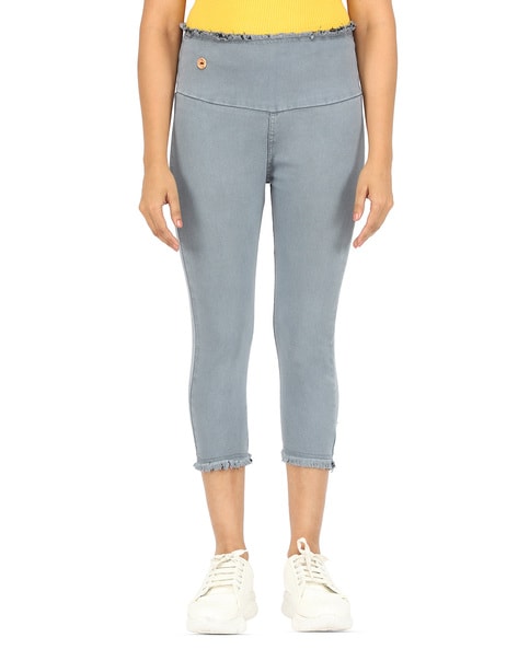 Buy Grey Trousers & Pants for Women by ANGELFAB Online