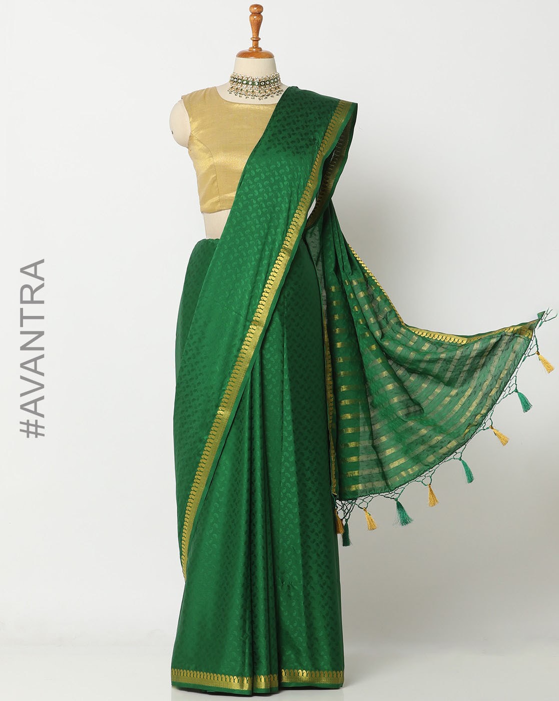 Buy Green Sarees for Women by MIMOSA Online | Ajio.com