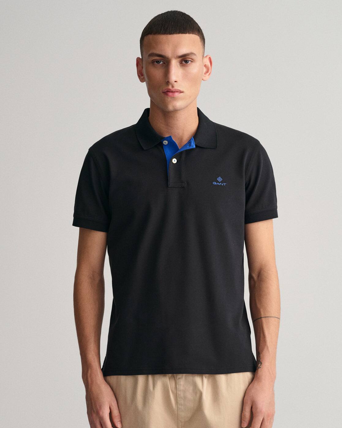 gant black polo