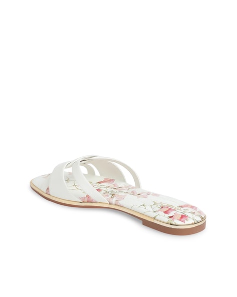 Womens discount floral sliders