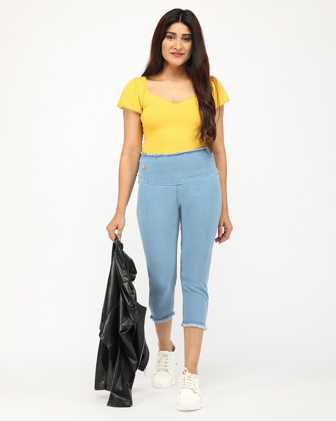 Buy Blue Trousers & Pants for Women by ANGELFAB Online