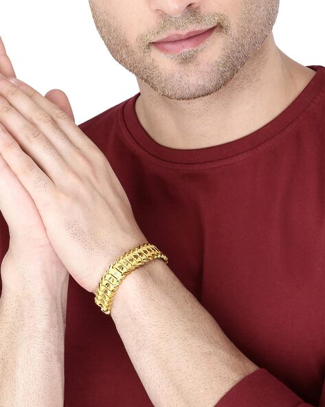 Platinum & Rose Gold Bracelet for Men JL PTB 1091