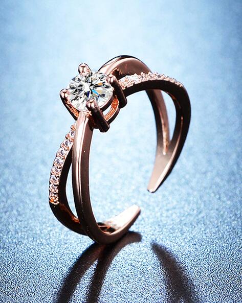 Diamond Ring Female Fashion Personality Light Luxury Opening Adjustable  Joint Index Finger - Walmart.com