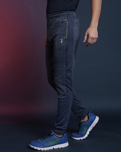 Men Fitted Track Pants with Elasticated Waist