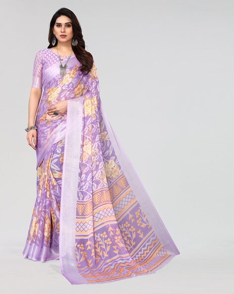 Best Designer Blouse Bridal Purple Saree | Naye Fancy Saree