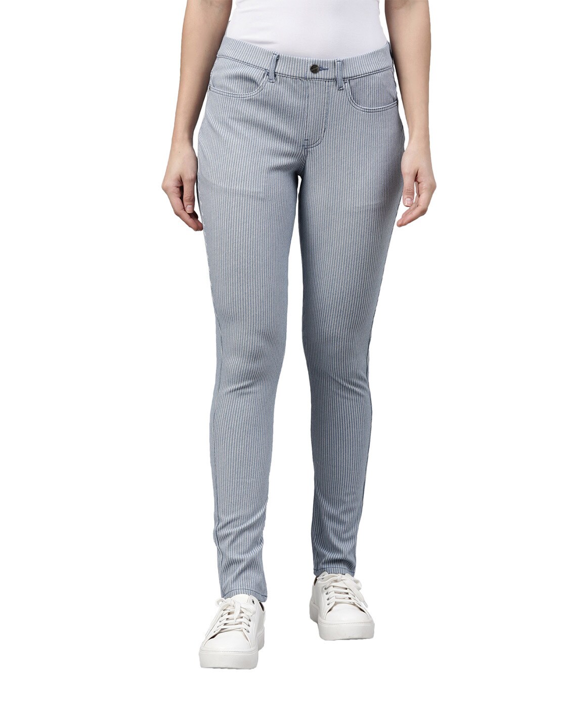 Buy Go Colors Women Grey Cotton Jeggings Online at Best Prices in