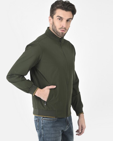 Shop Iconic Men Solid Band Collar Full Sleeves Jacket | ICONIC INDIA –  Iconic India