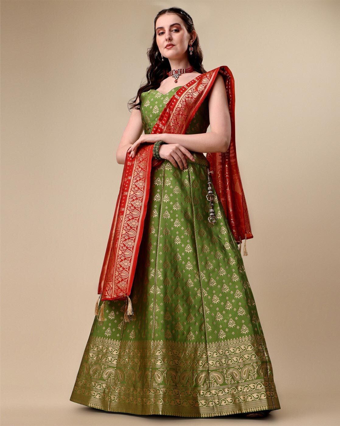 Buy Light Rose Wood Lehenga Choli Sets for Women by SATRANI Online |  Ajio.com