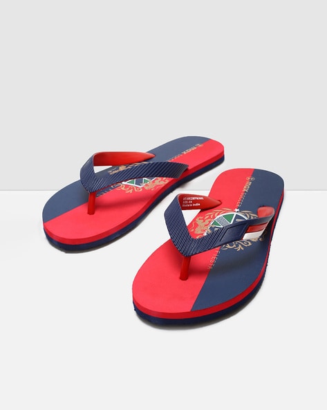 Colourblock Thong Strap Flip Flops