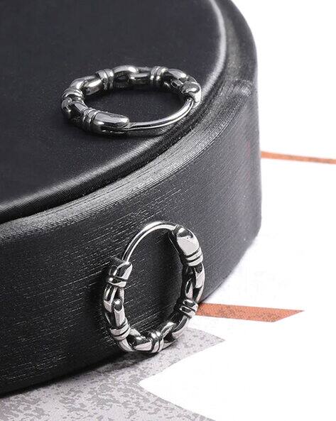 Kairangi by Yellow Chimes Silver-Plated Hoop Earring