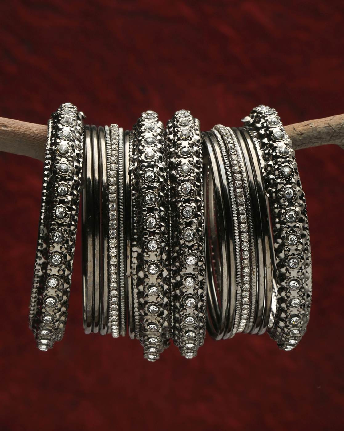 Oxidised metal deals bangles