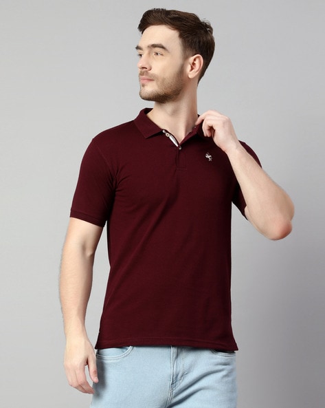 Regular Fit Polo T-Shirt with Ribbed Hem