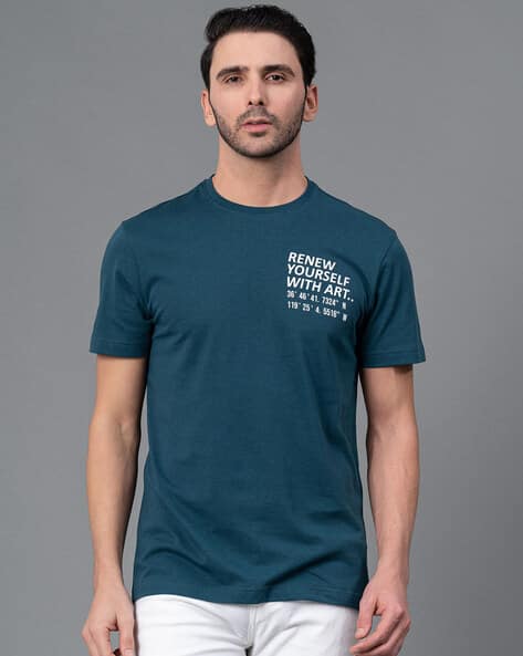 RED TAPE Regular Fit Typographic Print Crew-Neck T-Shirt