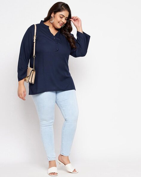 Buy Navy Tops for Women by VINAAN Online