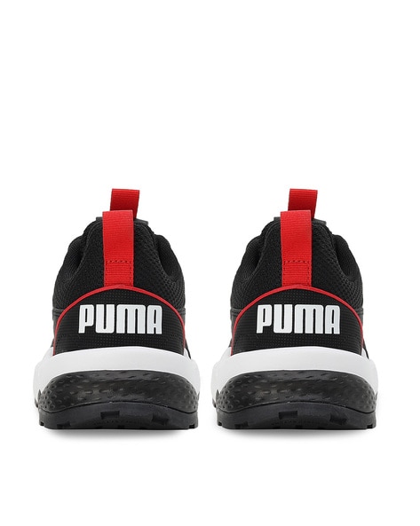 Puma red stripe discount shoes